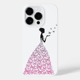 Lady in Butterflies iPhone Case Hoesje