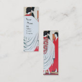 LADY IN DE MIRROR, ART DECO BEAUTY MODE MINI VISITEKAARTJE (Voorkant / Achterkant)