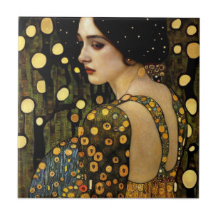 Lady in Gold Photo Print Tegeltje