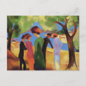 Lady in Green Jacket August Macke Briefkaart (Voorkant)