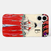 LADY IN RED, BEAUTY MODE COSTUME DESIGN MONOGRAM Case-Mate iPhone CASE (Achterkant (horizontaal))