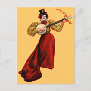 Lady in Red Briefkaart