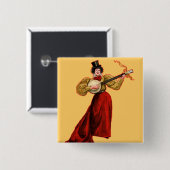 Lady in Red Button (Voorkant /achterkant)