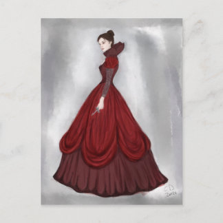 Lady In Red Poster groter Briefkaart