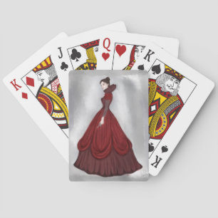 Lady In Red Poster, groter Briefkaart Pokerkaarten