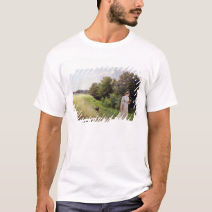 Lady in White Reading T-shirt