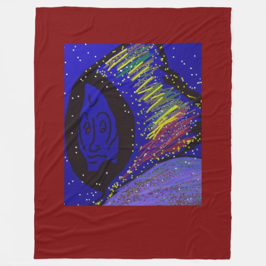 Lady in Wintertime Large Fleece Blanket Deken (Voorkant)
