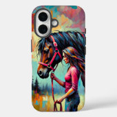 Lady iPhone 16 Coque robuste (Verso)