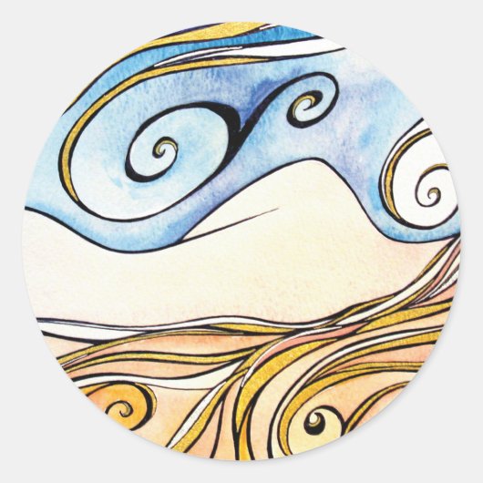 Lady Ireland Round Sticker (Voorkant)