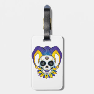 Lady Jester Skull Bagagelabel