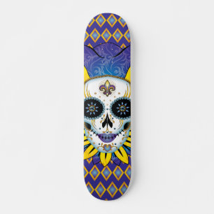 Lady Jester Skull Skateboard