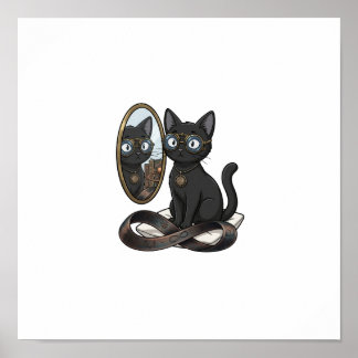 Lady Justice Black Cat Kantoor Poster Poster