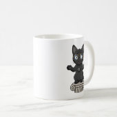 Lady Justice Black Cat Lawyer Coffee Mug (Devant droit)