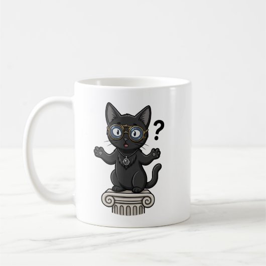 Lady Justice Black Cat Lawyer Coffee Mug (Gauche)