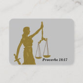 Lady Justice - Carte de mémoire biblique légale (Dos)