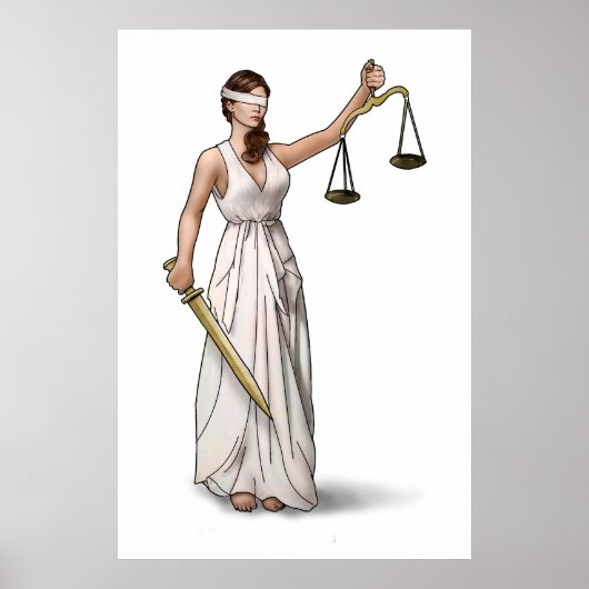 Lady Justice Illustration Poster (Voorkant)
