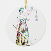 Lady Justice Keramisch Ornament (Voorkant)