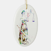 Lady Justice Keramisch Ornament (Rechts)