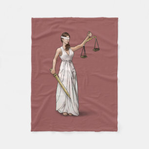 Lady Justice - Marsala Fleece Deken