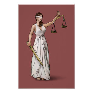 Lady Justice - Marsala Perfect Poster