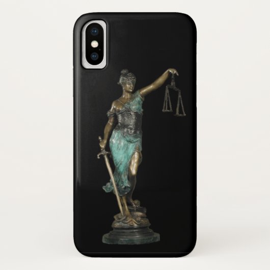 Lady Justice on Black Velvet Case-Mate iPhone Case (Achterkant)