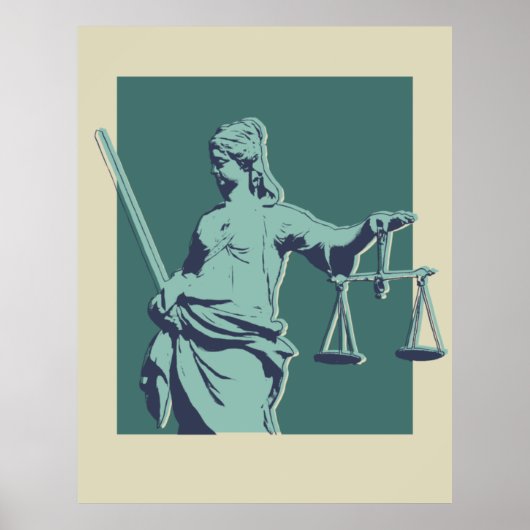 Lady Justice Pop Art Poster (Voorkant)