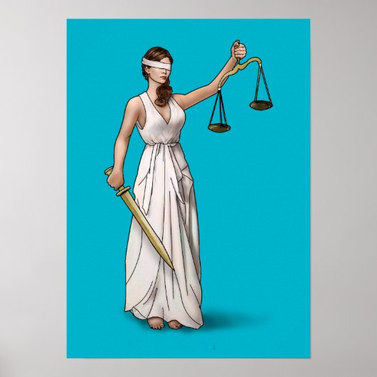 Lady Justice - Scuba Blue Poster (Voorkant)