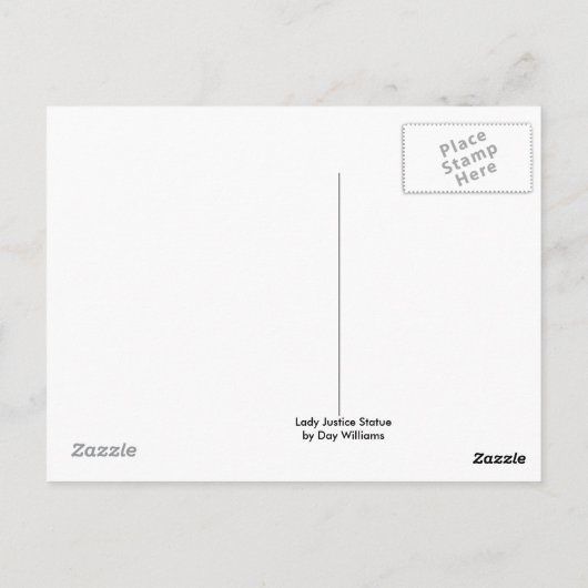 Lady Justice Statue Briefkaart (Achterkant)