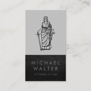 Lady Justice   Vastgoed   Leren Afwerking Visitekaartje