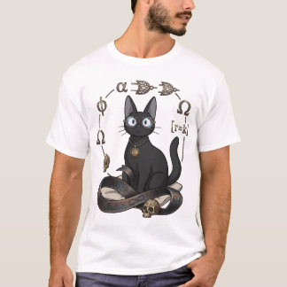 Lady Justice Zwarte Kat Filosofie & Recht T-Shirt