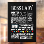 Lady Lady, dank u bedankt voor het Plaque-teken Raamsticker (Vel 2)