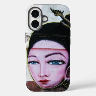 Lady Lao Graffiti Street Art iPhone 16 Hoesje