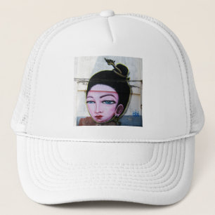 Lady Lao Graffiti Street Art Trucker Pet