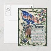 Lady Liberty American Flag Star-Spangled Banner Briefkaart (Voorkant / Achterkant)