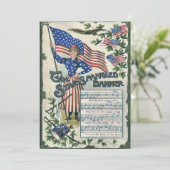 Lady Liberty American Flag Star-Spangled Banner Kaart (Staand voorkant)