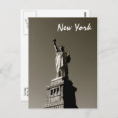Lady Liberty (B&W) Briefkaart (Voorkant / Achterkant)