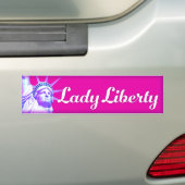 Lady Liberty Bright Mod Bumpersticker (Op auto)