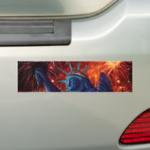Lady Liberty Bumpersticker (Op auto)
