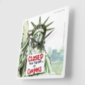 Lady Liberty Crie @ Congrès Carré Horloge murale (Angle)