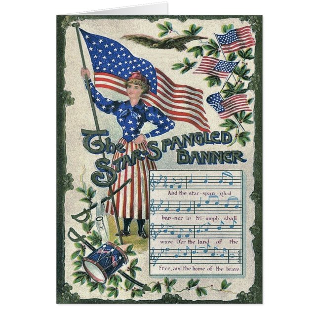 Lady Liberty Drapeau Américain Bannière étoilée (Devant)