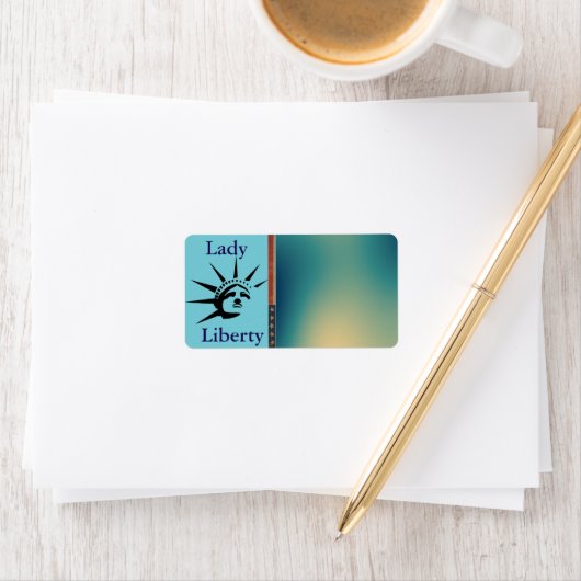 Lady Liberty Étiquette de adresse (En situation)