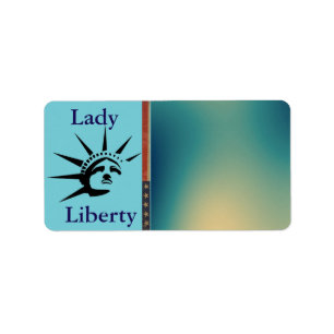 Lady Liberty Étiquette de adresse