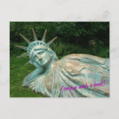 Lady Liberty fait une pause - carte postale H (Devant)