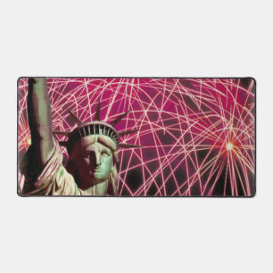Lady Liberty Fireworks Background Celebration Bureaumat