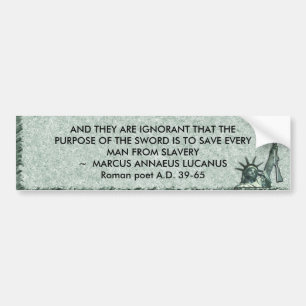 LADY LIBERTY - IGNORANCE OF PUPOPOPOCE OF SELF DEF BUMPERSTICKER