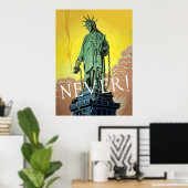 Lady Liberty in Chains — nooit Poster (Thuiskantoor)