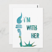 Lady Liberty Je suis avec sa carte postale de prot (Devant / Derrière)