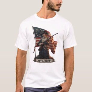 Lady Liberty Koloniale Vrouw T-shirt