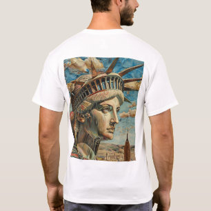 Lady Liberty met een barokke twist T-shirt
