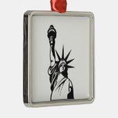 Lady Liberty Metalen Ornament (Rechts)